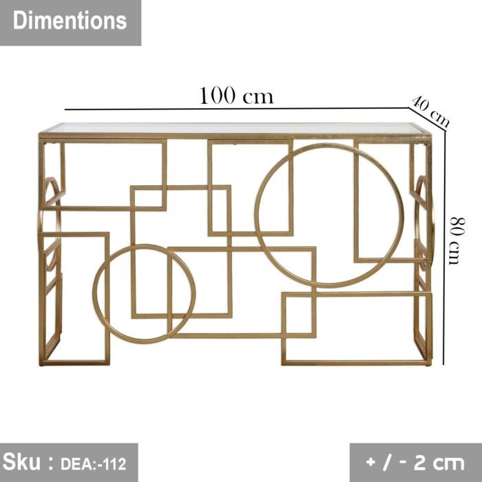 Arnoldo Console Metal Steel Electrostatic Thermal Paint - Image 2