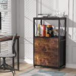 File Cabinet, 2 Drawer Rolling Vertical Filing Cabinet for Legal Size - Image 4