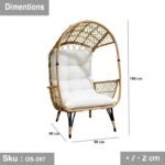 Clara Rattan Chair in Ghost Beige - OS-397 - Image 2
