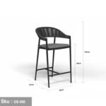 Nivala Bar Stool Ropes - Black - Image 2
