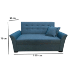 Manx 2-Seater Sofa Bed - Red Beech Wood - HST-082 - Image 3