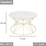 Blanca coffee table 75 * 50 marble - Image 2