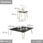 Aizil set of 2 marble coffee tables - Image 2