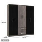 MDF wood wardrobe with melamine layer - KYN-110 - Image 2