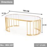 Adeline coffee table 100 * 45 glass - Image 3