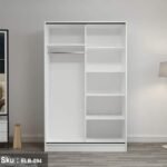 Edosia cabinet 120 * 200 MDF wood (white) - Image 2