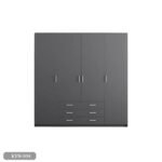 MDF wood wardrobe with melamine layer - KYN-104 - Image 2