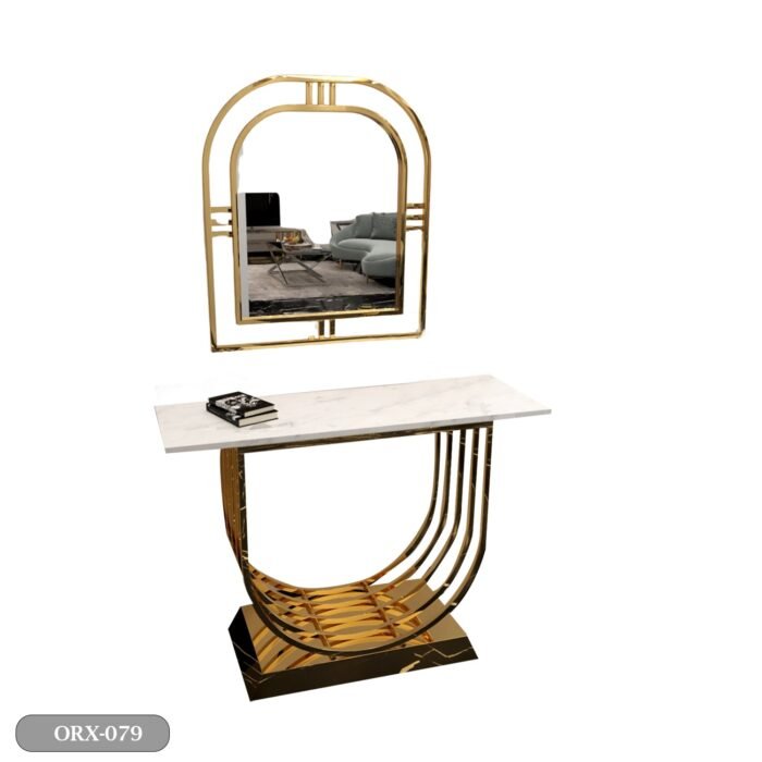Stainless Steel Console and Mirrors - ORX-079 - Image 2