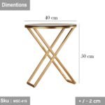 Amia side table 50 * 40 marble - Image 2