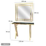 Stainless Steel Console and Mirrors - ORX-078 - Image 3