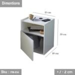 Spanish MDF wood nightstand - ITM-034 - 50cmX60cm - Image 2