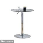 Securit Glass and Stainless Bar Table - OUA-018 - Image 2