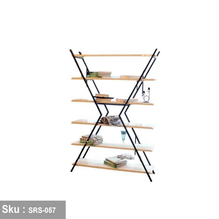 Steel and wood shelving unit - SRS-057 - Image 2