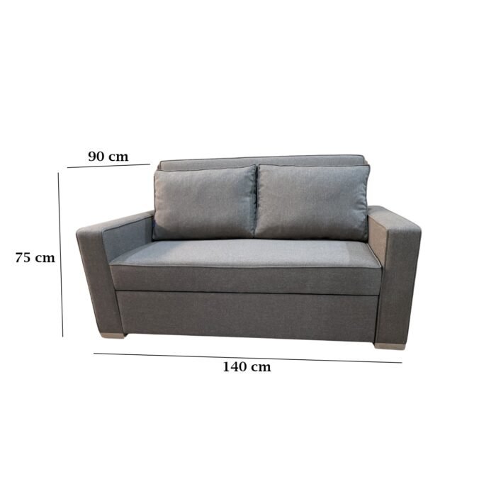 Manx 2-Seater Sofa Bed - Red Beech Wood - HST-092 - Image 3