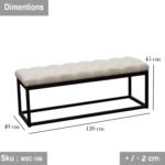 Iron banquet table with electrostatic paint - Image 2