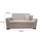 Manx 2-Seater Sofa Bed - Red Beech Wood - HST-072 - Image 3