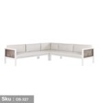 L-shaped aluminum corner for 6 peopand a tab- OS-327 - Image 2