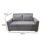 Manx 2-Seater Sofa Bed - Red Beech Wood - HST-094 - Image 3