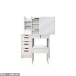 High quality MDF wood dresser with pouf - OSM-040 - Image 2