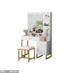 High quality MDF wood dresser with pouf - OSM-044 - Image 2