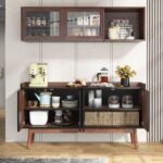 Sideboard Buffet, 55? Kitchen Buffet Cabinet Coffee Bar Table - Image 5