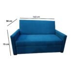 Manx 2-Seater Sofa Bed - Red Beech Wood - HST-074 - Image 3