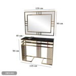 Stainless Steel Console and Mirrors - ORX-081 - Image 3