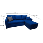 Manx sofa, 3 seater, bed and storage compartment - red beech wood - HST-031 - Image 3