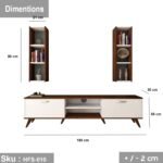 TV table with additional units made of high-quality MDF wood - HFS-010 - Image 2