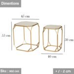 Barneria side table, iron, electrostatic paint - Image 2