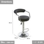 Hydraulic Leather Bar Stool - OMA-004 - Image 2