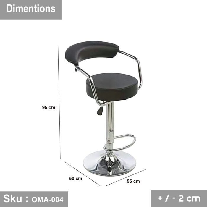 Hydraulic Leather Bar Stool - OMA-004 - Image 2