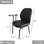 Metal lecture chair - leather - OMD-331 - Image 3