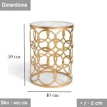 Alicia side table 50 * 40 glass - Image 3