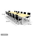 Meeting tab- 240x120 - Spanish MDF wood with metal chassis - CEM-034 - Image 3