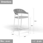 Nivala Bar Stool Ropes - White - Image 2