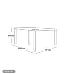 Dining table - 5 pieces of red beech wood and MDF wood table - KYN-183 - Image 2