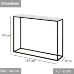 Porto console, iron, electrostatic paint and marble - Image 3