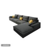 Beech wood corner with linen or velvet fabric - KYN-032 - Image 2