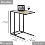 Side table 50 * 40 glass - Image 2