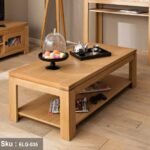 Natural wood coffee table - 120 * 60 - ELG-035 - Image 4