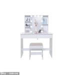 High quality MDF wood dresser with pouf - OSM-046 - Image 2