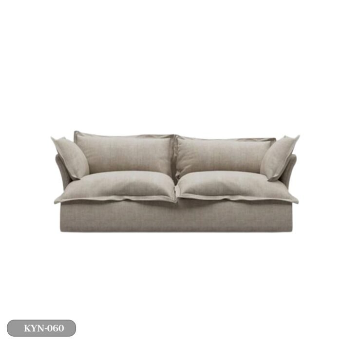 Beech wood sofa with linen or velvet fabric - KYN-060 - Image 2