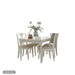 Dining table - 5 pieces of high quality beech wood - KYN-159 - Image 2