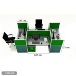 Quad workstation made of Spanish MDF wood - CEM-008 - Image 3