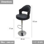 Hydraulic bar stool - OMD-049 - Image 3