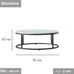 Edwin coffee table 85 * 45 marble - Image 2