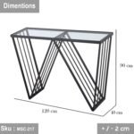 Ayoti iron console electrostatic paint - Image 2