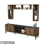 TV table with additional units made of high-quality MDF wood - HFS-119 - Image 2