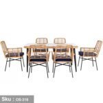 Rattan travel set for 6 persons - OS-316 - Image 2